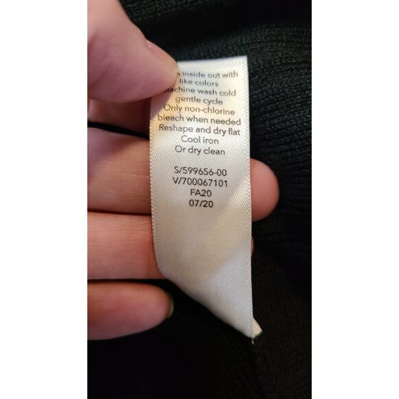 Athleta Solstice Wrap Cardigan Black Large Merino Wool - Picture 6 of 10